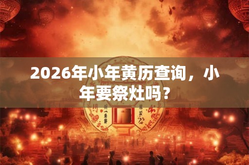 2026年小年黄历查询，小年要祭灶吗？