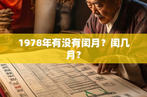 1978年有没有闰月？闰几月？