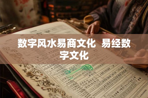 数字风水易商文化  易经数字文化