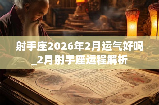 射手座2026年2月运气好吗_2月射手座运程解析