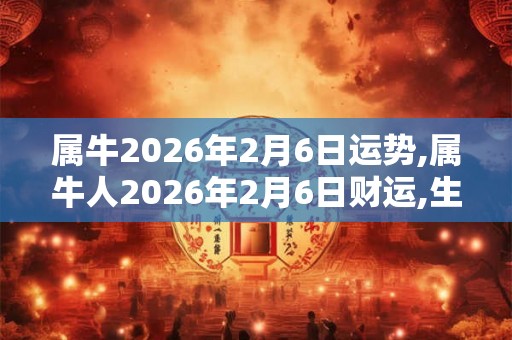 属牛2026年2月6日运势,属牛人2026年2月6日财运,生肖牛2026年2月6日运势