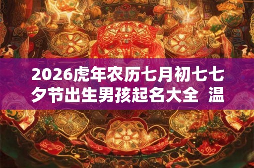 2026虎年农历七月初七七夕节出生男孩起名大全  温润如玉