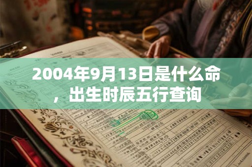 2004年9月13日是什么命,出生时辰五行查询 2004年9月13日是什么命,出生时辰五行查询