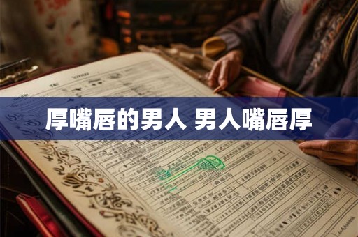 厚嘴唇的男人 男人嘴唇厚