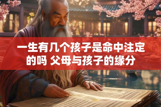 一生有几个孩子是命中注定的吗 父母与孩子的缘分