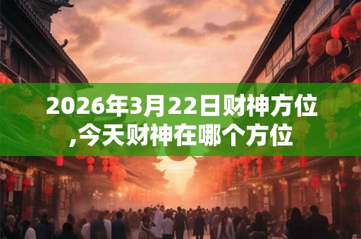 2026年3月22日财神方位,今天财神在哪个方位