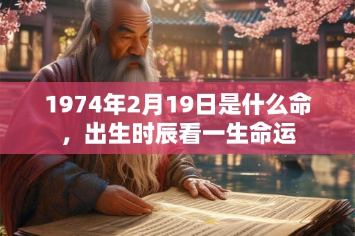 1974年2月19日是什么命,出生时辰看一生命运 1974年2月19日是什么命,出生时辰看一生命运