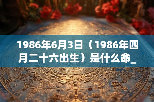 1986年6月3日（1986年四月二十六出生）是什么命_命运如何
