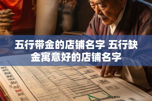 五行带金的店铺名字 五行缺金寓意好的店铺名字