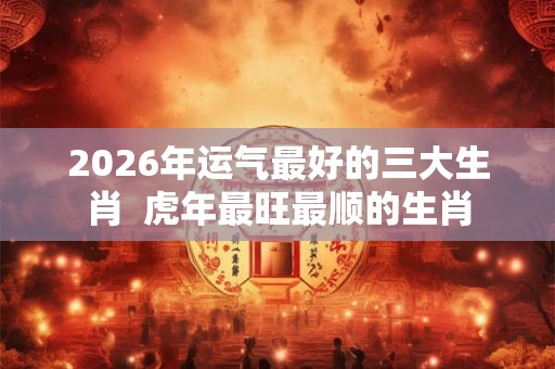 2026年运气最好的三大生肖  虎年最旺最顺的生肖