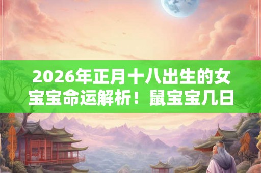 2026年正月十八出生的女宝宝命运解析！鼠宝宝几日出生好？
