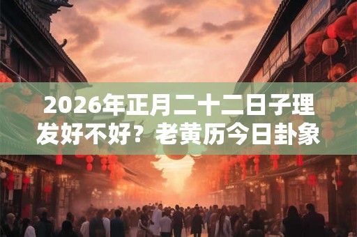 2026年正月二十二日子理发好不好？老黄历今日卦象如何？
