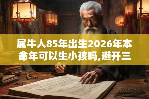 属牛人85年出生2026年本命年可以生小孩吗,避开三月、五月、九月怀孕