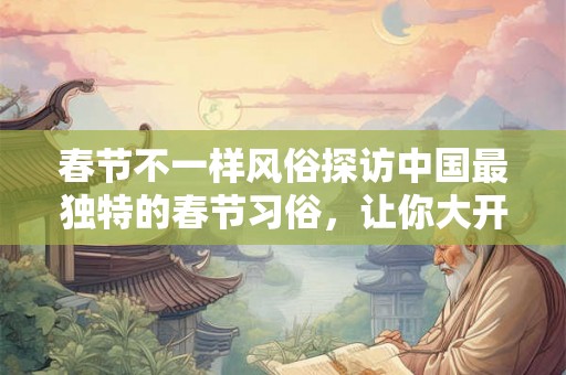 春节不一样风俗探访中国最独特的春节习俗，让你大开眼界！