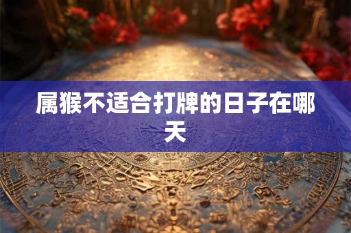 属猴不适合打牌的日子在哪天 属猴不适合打牌的日子在哪天