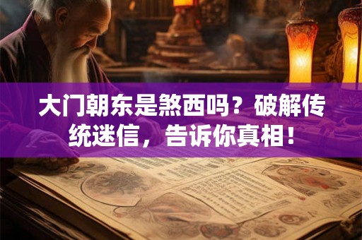 大门朝东是煞西吗？破解传统迷信，告诉你真相！