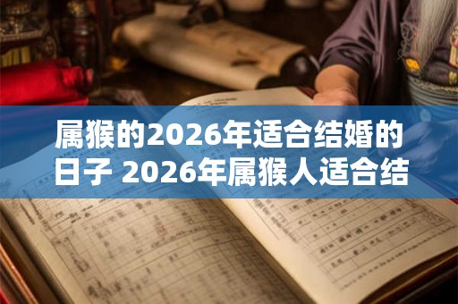 属猴的2026年适合结婚的日子 2026年属猴人适合结婚吗