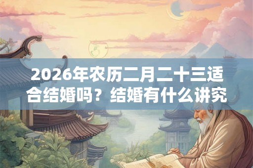 2026年农历二月二十三适合结婚吗？结婚有什么讲究？