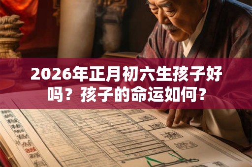 2026年正月初六生孩子好吗？孩子的命运如何？