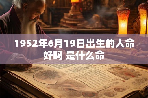 1952年6月19日出生的人命好吗 是什么命 1952年6月19日出生的人命好吗 是什么命