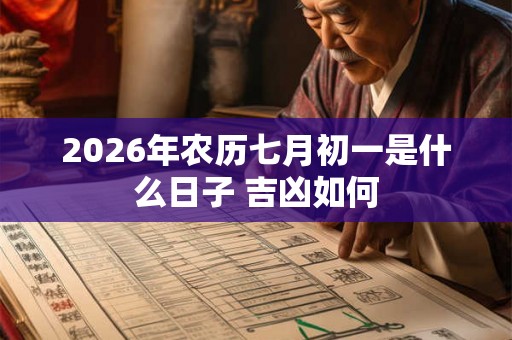 2026年农历七月初一是什么日子 吉凶如何