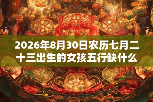 2026年8月30日农历七月二十三出生的女孩五行缺什么