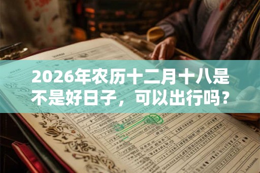 2026年农历十二月十八是不是好日子，可以出行吗？