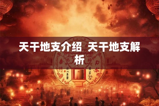 天干地支介绍 天干地支解析 天干地支介绍 天干地支解析