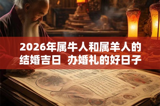 2026年属牛人和属羊人的结婚吉日  办婚礼的好日子