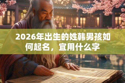 2026年出生的姓韩男孩如何起名，宜用什么字