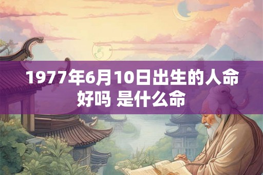 1977年6月10日出生的人命好吗 是什么命