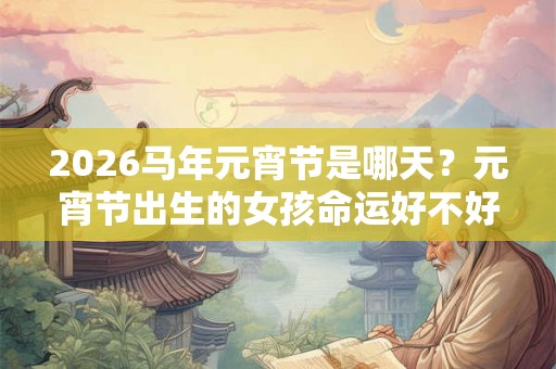 2026马年元宵节是哪天？元宵节出生的女孩命运好不好？