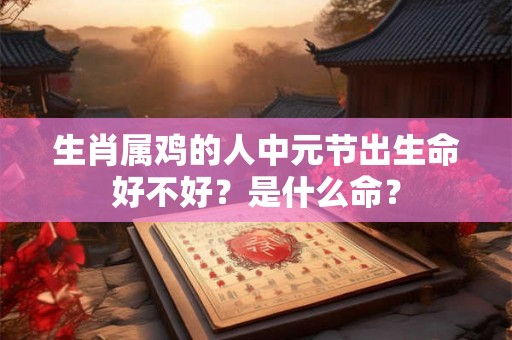 生肖属鸡的人中元节出生命好不好？是什么命？