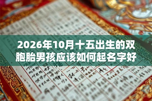 2026年10月十五出生的双胞胎男孩应该如何起名字好，五行属相是什么？