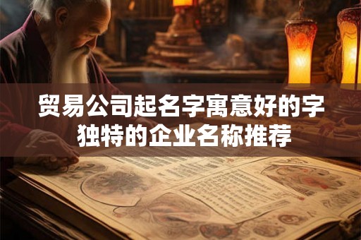 贸易公司起名字寓意好的字 独特的企业名称推荐 贸易公司起名字寓意好的字 独特的企业名称推荐