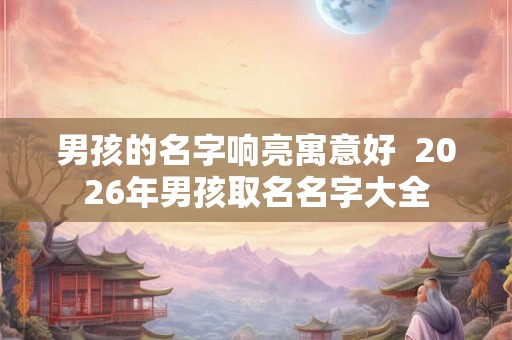 男孩的名字响亮寓意好  2026年男孩取名名字大全