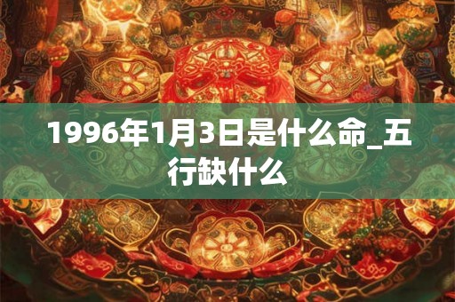 1996年1月3日是什么命_五行缺什么