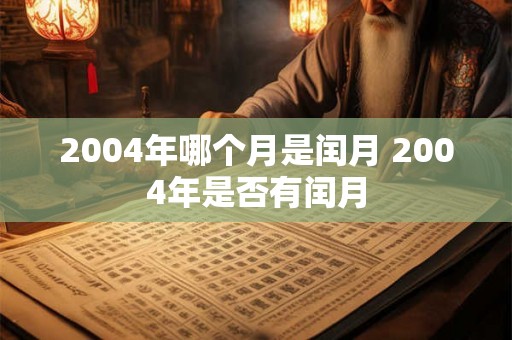2004年哪个月是闰月 2004年是否有闰月