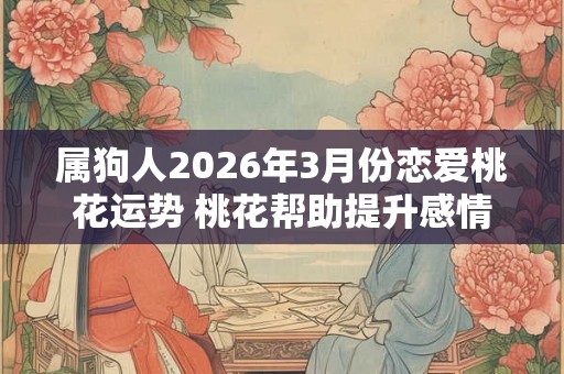 属狗人2026年3月份恋爱桃花运势 桃花帮助提升感情