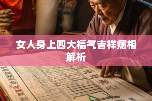 女人身上四大福气吉祥痣相解析