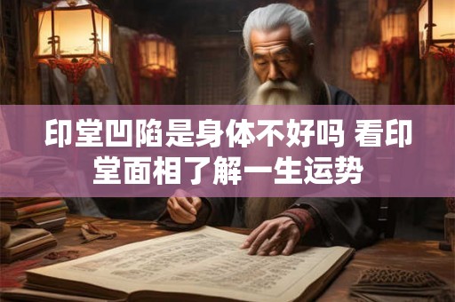 印堂凹陷是身体不好吗 看印堂面相了解一生运势