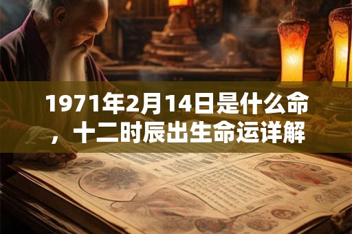1971年2月14日是什么命,十二时辰出生命运详解 1971年2月14日是什么命,十二时辰出生命运详解