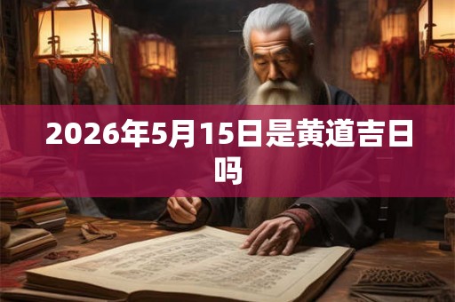 2026年5月15日是黄道吉日吗