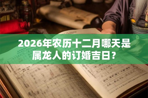 2026年农历十二月哪天是属龙人的订婚吉日？