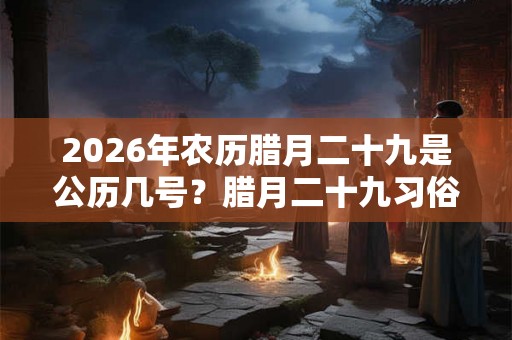 2026年农历腊月二十九是公历几号？腊月二十九习俗是什么？