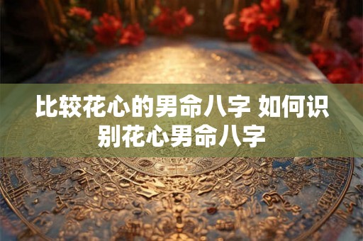 比较花心的男命八字 如何识别花心男命八字