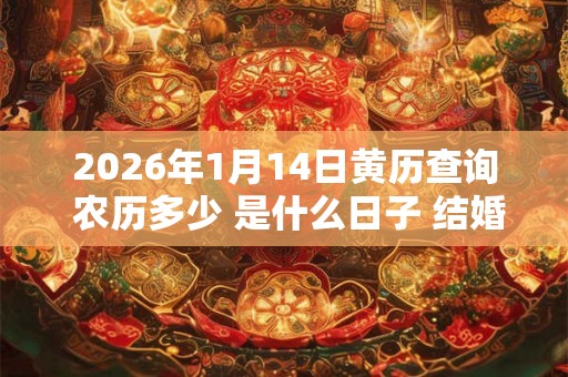 2026年1月14日黄历查询 农历多少 是什么日子 结婚吉时