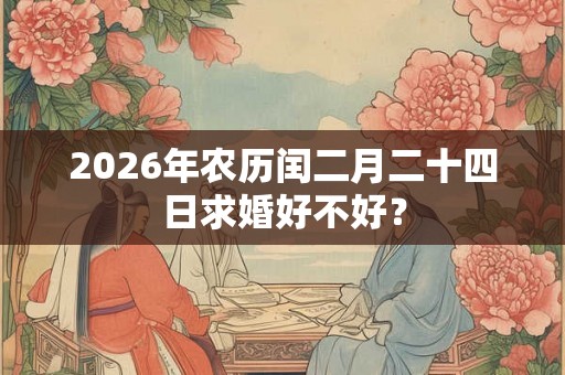 2026年农历闰二月二十四日求婚好不好？