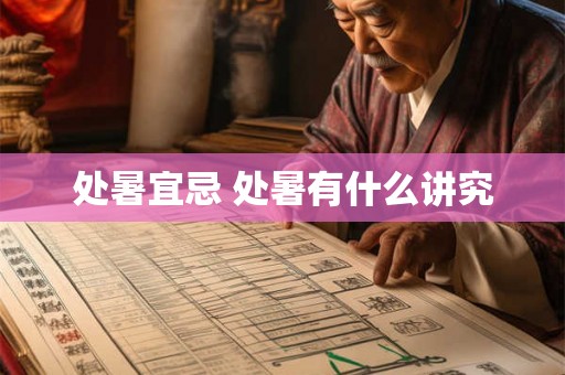 处暑宜忌 处暑有什么讲究