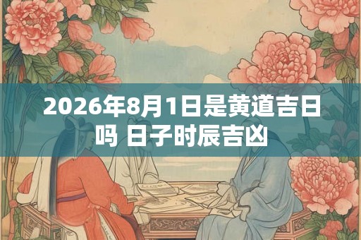 2026年8月1日是黄道吉日吗 日子时辰吉凶